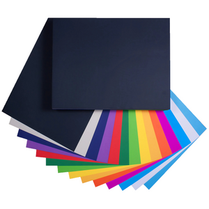 Quill 125gsm cover paper 510 x 760mm, assorted colours fanned out with black on top