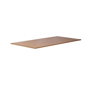 Rapidline rectangular table top in Beech, shown on its own at an angle against a plain white background