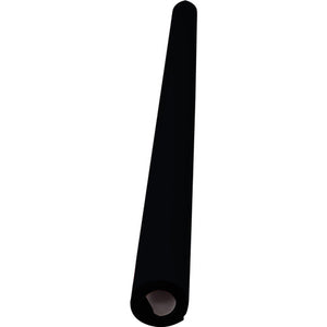 Rainbow black poster roll, a single rolled length of black poster paper standing on a slight angle against a white background