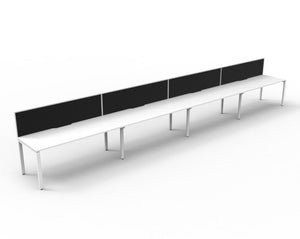 Rapidline Deluxe Infinity 4 Person Workstation with Screen 1500 x 750mm Natural White - image 1