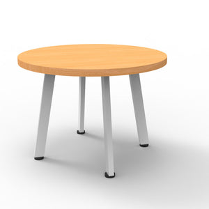 Rapidline Eternity Round Coffee Table 600mm Beech White - image 1