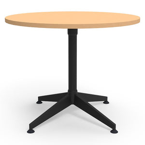 Rapidline Typhoon 4 Star Round Meeting Table 900mm Beech Black - image 1