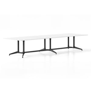 Rapidline Typhoon Meeting and Boardroom Table 4000 x 1200mm Natural White Black - image 1