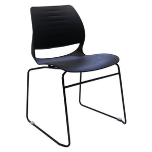 Rapidline Vivid Visitor Chair Sled Base Black - image 1