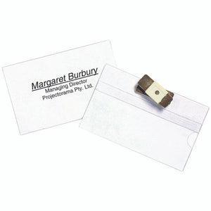 Rexel Magnetic Name Badge Holder Clear Pack of 10