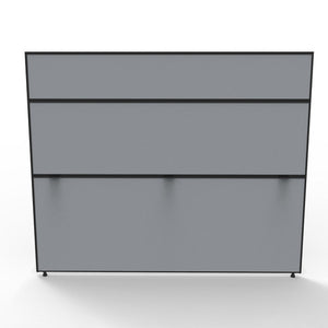 Rapidline Shush30 Plus Screen 1800 x 30 x 1500mm Grey Fabric / Black