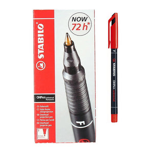 Stabilo OHPen Universal permanent overhead projector pen fine 0.7mm red, box of 10