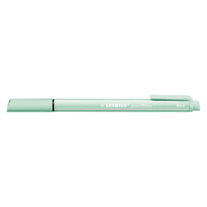 Stabilo PointMax 0.8mm Ice Green fineliner pen with cap on