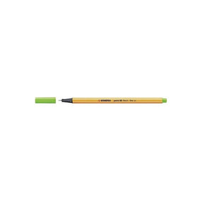 Stabilo Point 88 Green Fineliner pen front view on white background