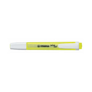 Stabilo Swing Cool Yellow Highlighter box of 10 on white background