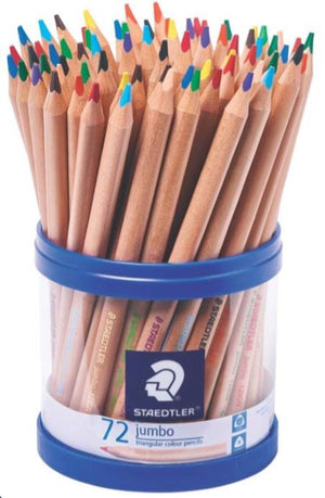 Staedtler Jumbo Natural Coloured Pencils Assorted Cup 72 1280N KP72