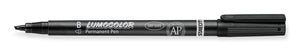 Staedtler Lumocolor permanent 314-9 pen uncapped, black barrel printed B LUMOCOLOR Permanent Pen with a wedge-shaped broad tip