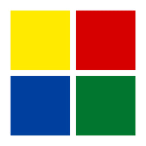 Colour squares for the 8134 01 set: yellow, red, blue and green modelling dough
