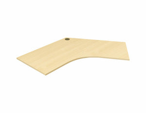 Rapidline Corner Workstation Top 1500 x 1500 x 700 x 25mm with Cable Port Only Natural Oak