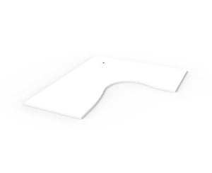 Rapidline Corner Workstation Top 1800 x 1500 x 750 x 25mm Only Natural White