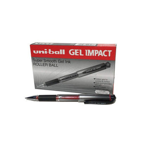 Uni-Ball Gel Impact Rollerball Pen 1.0mm Red Box of 12