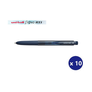 Uni Signo RT1 Gel Ink Pen Ultra Fine 0.38mm Blue Black Box of 10