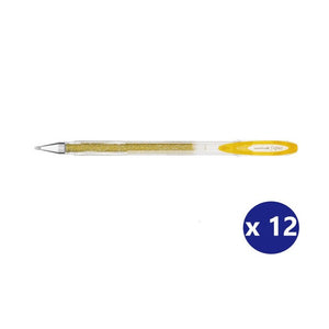 Uni-Ball Signo Sparkling UM-120SP Gel Ink Pen 1.0mm Gold Box of 12