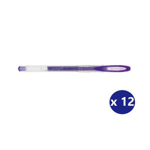 Uni-Ball Signo Sparkling UM-120SP Gel Ink Rollerball Pen 1.0mm Violet Box of 12