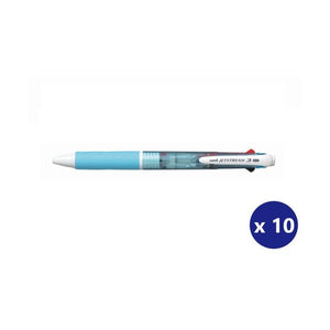 Uni-Ball SXE3400-07 Jetstream 3 Multicolour Rollerball 0.7mm Light Blue Barrel Box of 10