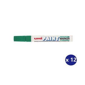 Uni Paint PX-20 Permanent Marker 2.8mm Bullet Tip Green Box of 12