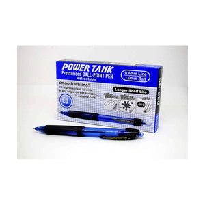 Uni Power Tank Ballpoint Pen Retractable 1.0mm Blue Box of 12