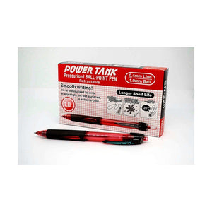 Uni Power Tank Ballpoint Pen Retractable 1.0mm Red Box of 12