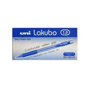 Uni Lakubo Ballpoint Pen 1.0mm Blue Box of 12 - image 1