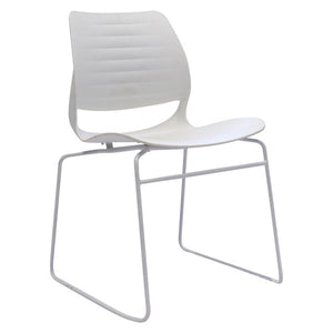 Rapidline Vivid Visitor Chair Sled Base White