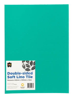 Educational Colours Double Sided Soft Lino Tile Medium 3mm Vinyl Block