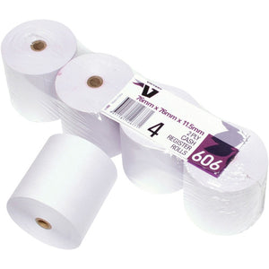 Victory CCR606 Cash Register Roll 2 Ply 76 x 76mm Carton 24 - image 1