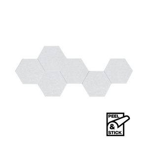 Visionchart Sana Acoustic Shapes Hexagon Frost Pack of 6