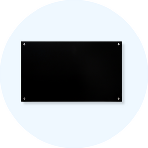 Visionchart VGB1260-B Lumiere Magnetic Glassboard 1200 x 600mm Black
