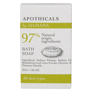 Apothicals 30g vegan soap bar in kraft box packaging, carton of 200