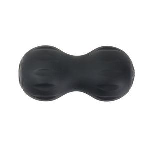 Black peanut-shaped Wellcare Vibration Peanut massager shown side on against a plain white background