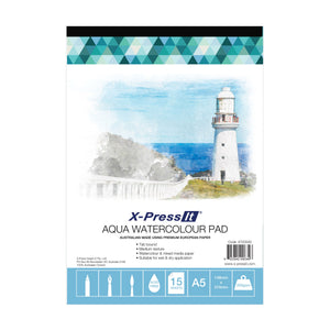 X-Press It Aqua Pad Tab Bound 200gsm A5 pack front