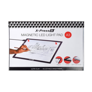 X-Press It Magnetic LED Light Pad A3 pack front
