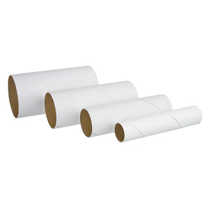 Zart Assorted Cardboard Tubes Pack of 60. Zart assorted cardboard tubes in four diameters laid out on a flat surface.