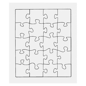 Zart cardboard jigsaw puzzles pack of 20 shown assembled at 18 x 22cm
