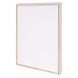 Zart floating wooden box canvas 50.8 x 76.2cm with natural pine frame and triple-primed cotton duck surface