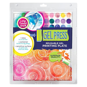 Zart Gel Press Printing Plate 30 x 37cm (12 x 14"). Zart Gel Press Printing Plate 30 x 37cm front view on white background.