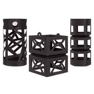 Zart Giant Lantern Kit pack of 16 black lanterns with assorted designs