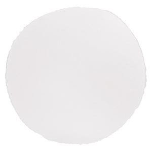 Zart Handmade Watercolour Paper Round 15cm showing rough tooth texture and soft deckle edge