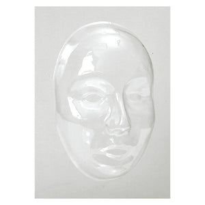 Zart 22cm clear plastic male face mask mould suitable for plaster, clay and papier mache projects