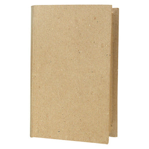 Zart Papier Mache Book storage box closed, showing book-like exterior