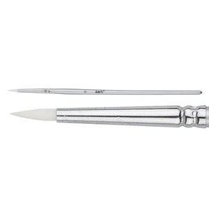 Zart Taklon Dynamic Round brush Size 0 with 2.5mm synthetic bristles and short tapered handle