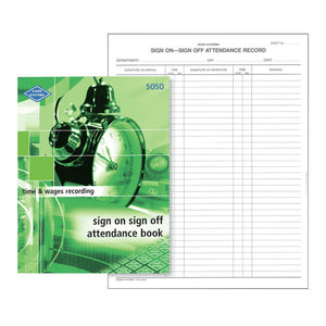 Zions Sign On Sign Off Attendance Book - image 1