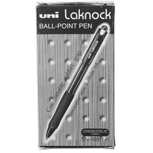 Uni Laknock Ballpoint Pen 1.4mm Black Box of 12
