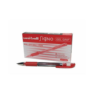 Uni-Ball Signo Gel Grip Pen 0.7mm Red Box of 12