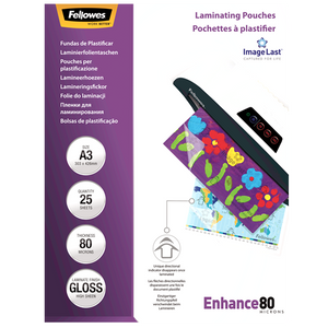 Fellowes ImageLast A3 80 Micron Laminating Pouch Pack 25